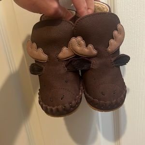 DONSJE Amsterdam authentic leather moose moccasin booties. Size 18-24M. NWT